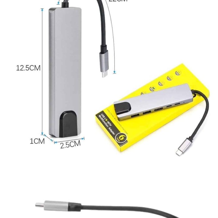 KESGİN MARKET ® Usb Type-c Hub Dönüştürücü Çevirici Çoklayıcı Macbook Çevirici 8 Portlu