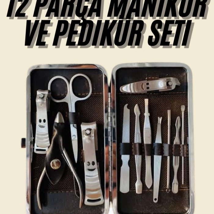 KESGİN MARKET ® Tırnak Bakımı Tırnak Makası Profesyonel 12 Parça El Ayak Manikür Pedikür Seti