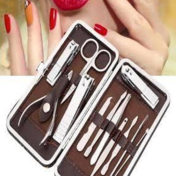 KESGİN MARKET ® Tırnak Bakım Seti Tırnak Düzeltme Batık 12 Parça Çanta Tipi Manikür Pedikür