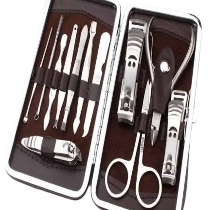 KESGİN MARKET ® Tırnak Bakım Seti Tırnak Düzeltme Batık 12 Parça Çanta Tipi Manikür Pedikür