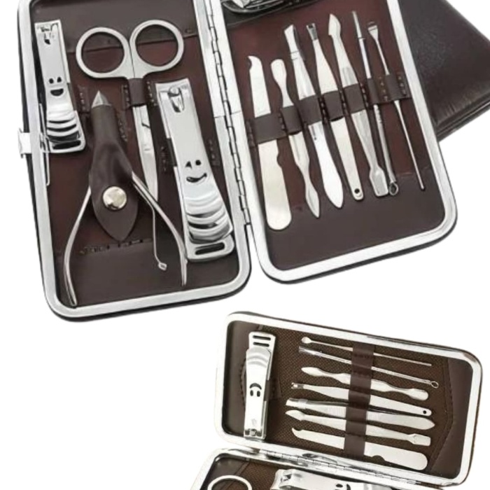 KESGİN MARKET ® 12 Parça Manikür Pedikür Seti Tırnak Bakımı Nasır Temizleme El Ayak Bakımı