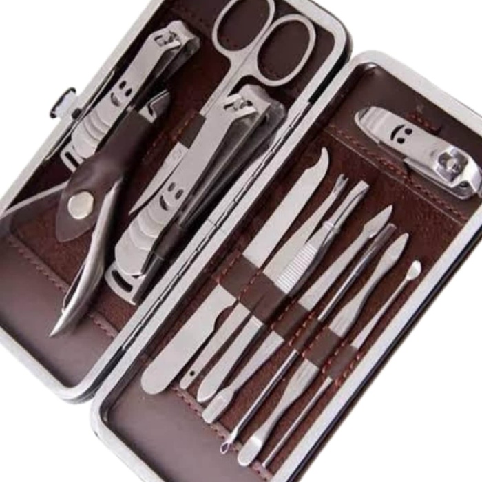 KESGİN MARKET ® 12 Parça Manikür Pedikür Seti Tırnak Bakımı Nasır Temizleme El Ayak Bakımı