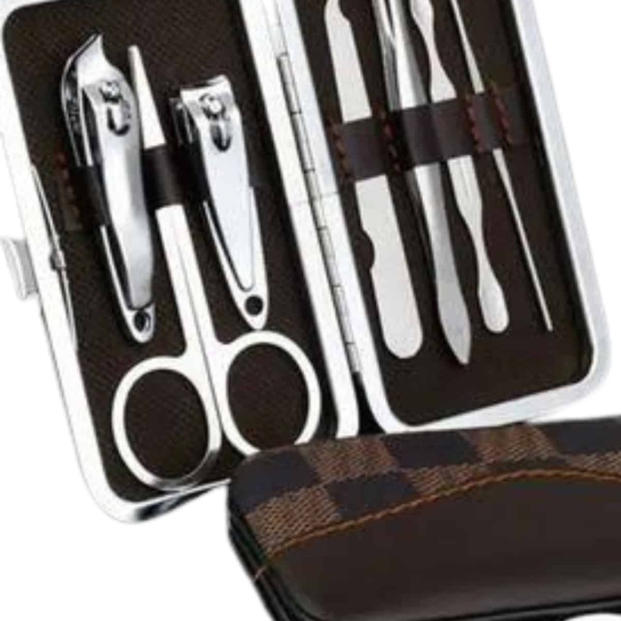 KESGİN MARKET ® Deri Çanta Hediyeli 7 Parça Manikür-Pedikür Tırnak Bakım Seti