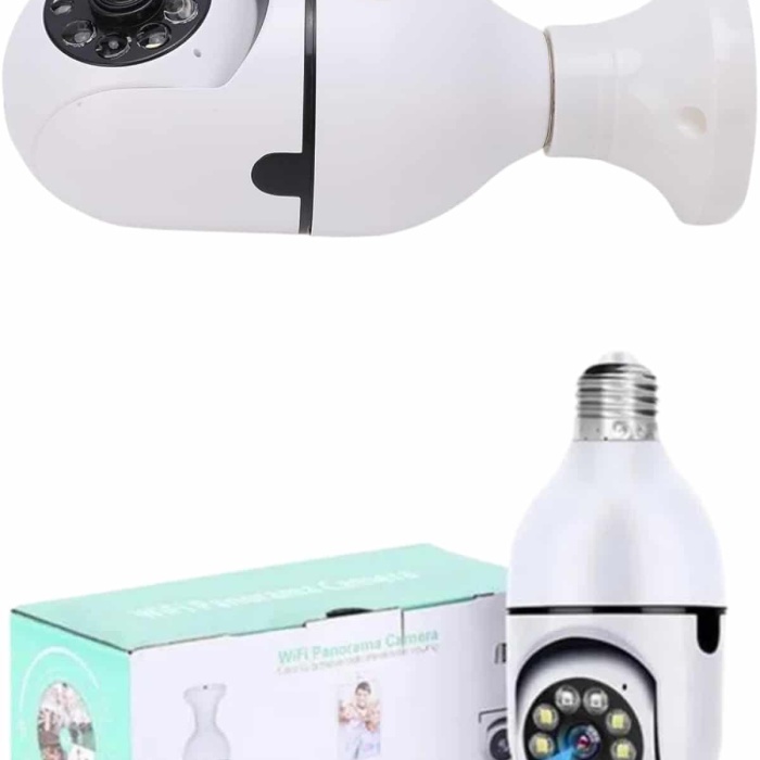 KESGİN MARKET ® Güvenlik Kamerası Wi-Fi Özellikli 360 Derece Full Hd 1080p Ampül Kamera