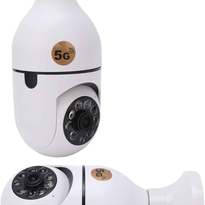 KESGİN MARKET ® Wifi Güvenlik Kamerası 360 Derece Dönebilen Harekete Duyarlı Gece Görüşlü Ampul