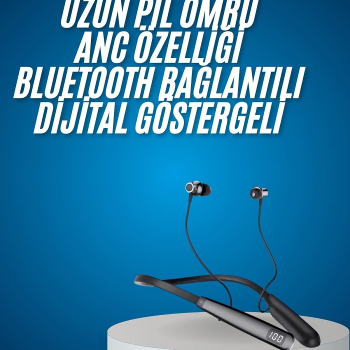 KESGİN MARKET ® Bluetooth Kulaklık Şarj Göstergeli 100 Saat Şarj Kapasiteli Sporcu Kulaklık