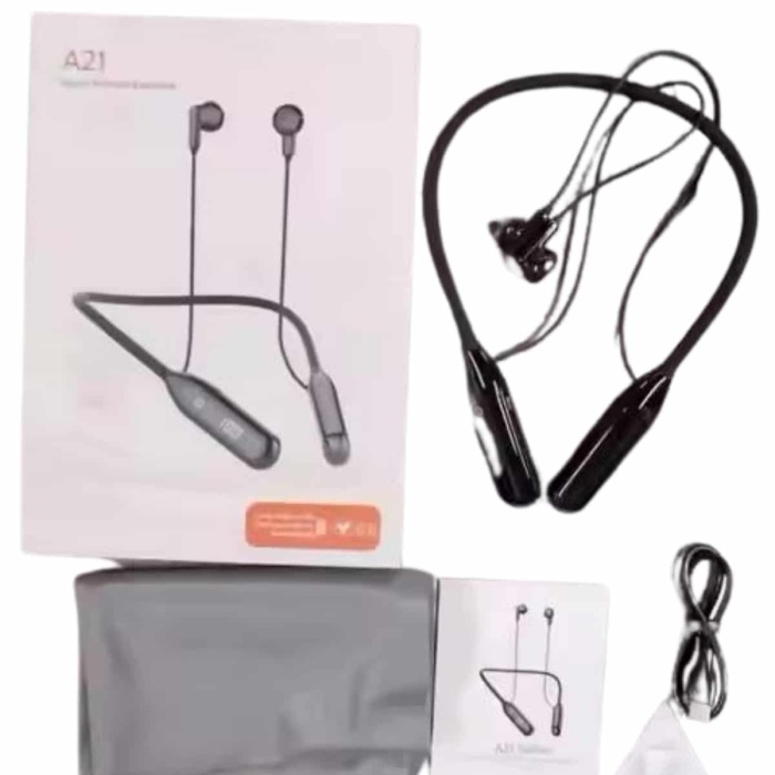 KESGİN MARKET ® Boyun Bantlı Kablolu Yüksek Ses Kaliteli Bluetooth Kulaklık Uzun Pil Ömrü 100 saat sarj