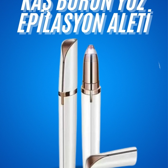 KESGİN MARKET ® Tüy Kıl Alma Kaş Bıyık Unisex Yüz Bakım Epilasyon Aleti Pilli