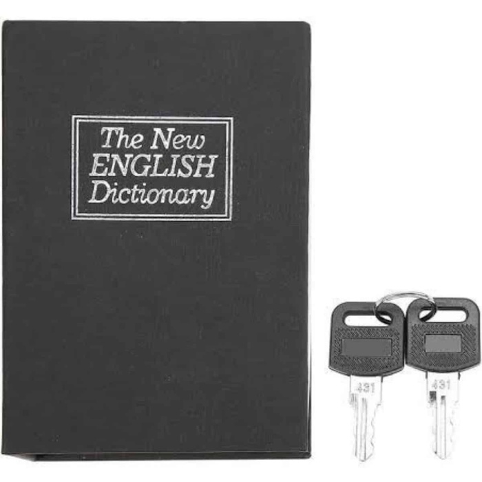 KESGİN MARKET ® Gizli Kasa Kilitli Sözlük Görünümlü 18cm Gizli Kasa Büyük Boy Anahtarlı