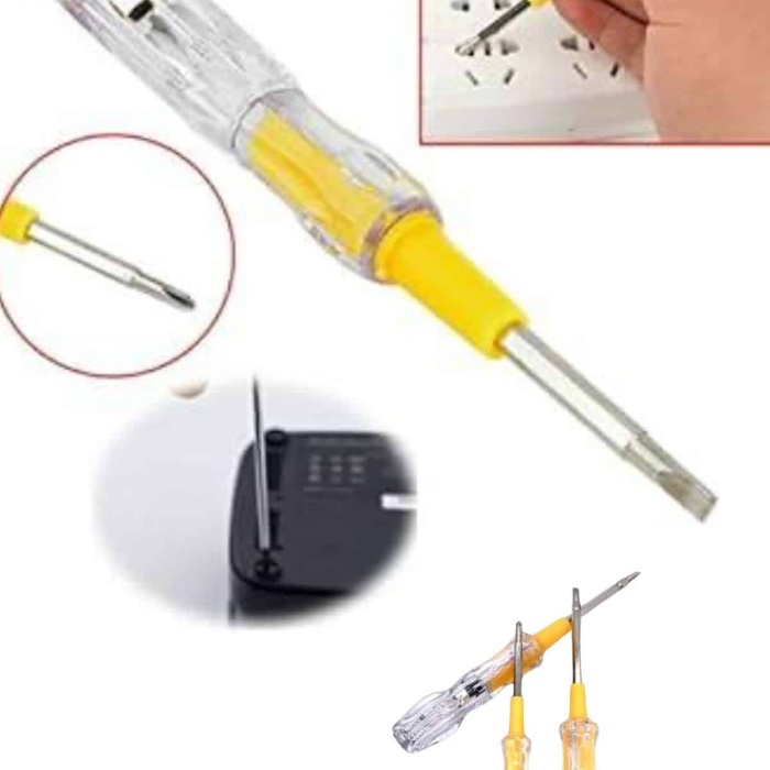 KESGİN MARKET ® Çift Uçlu Kontrol Kalemi Elektrik Test Kalemi Şeffaf