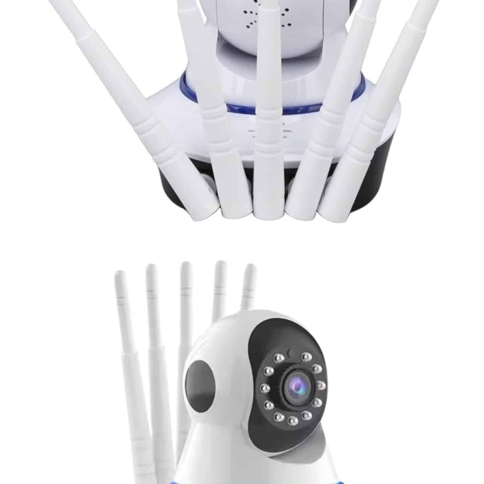 KESGİN MARKET ® LED Aydınlatmalı 5 Antenli Motorlu 1080P Wifi Kamera Sensörlü