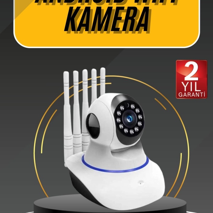 KESGİN MARKET ® Akıllı Gece Görüşlü Sensörlü Wifi Kamera Telefondan Takip Edilebilir
