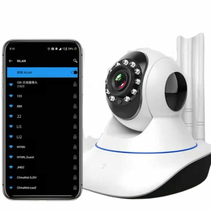 KESGİN MARKET ® Akıllı Gece Görüşlü Sensörlü Wifi Kamera Telefondan Takip Edilebilir