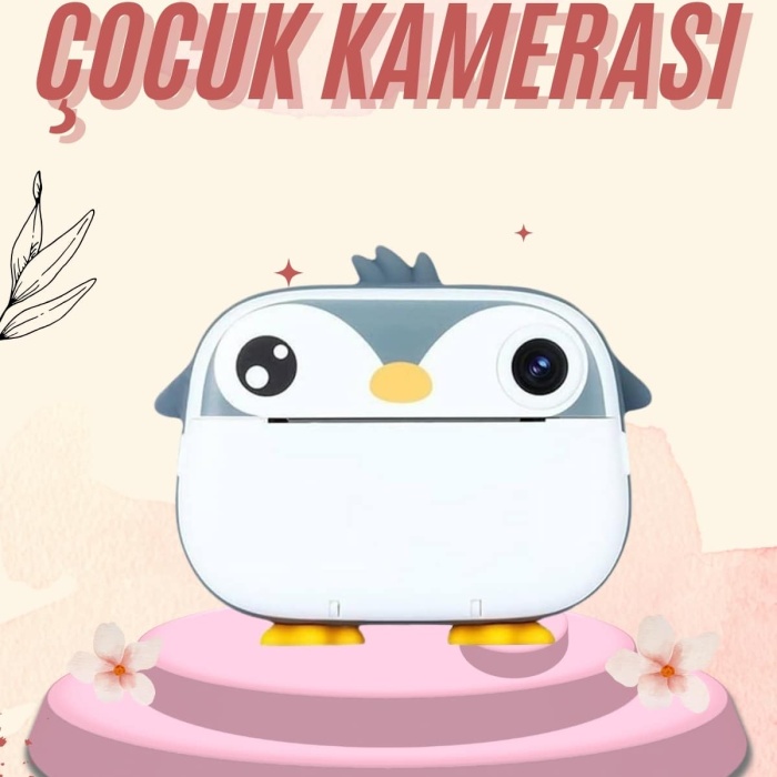 KESGİN MARKET ® Dijital HD Video Kamera Çocuk Fotoğraf Makinesi  Anlık Termal Rulo