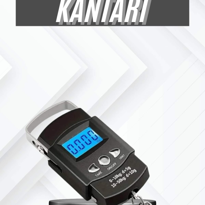 KESGİN MARKET ® Profesyonel El Terazisi El Kantarı 50 Kg Dijital Göstergeli Tartı