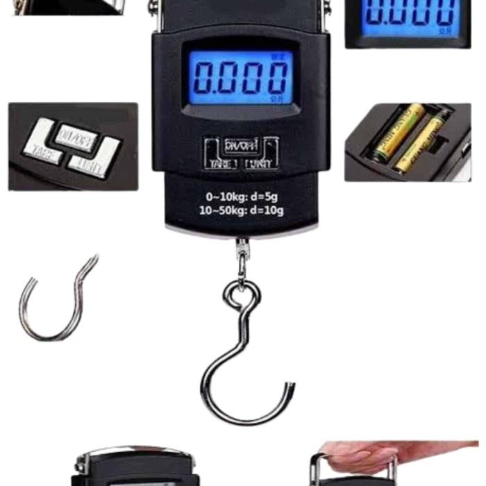 KESGİN MARKET ® Profesyonel El Terazisi El Kantarı 50 Kg Dijital Göstergeli Tartı