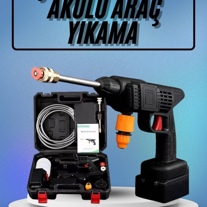 KESGİN MARKET ® Bahçe Sulama Tabancası Makinesi Yüksek Basınçlı Akülü Yıkama Makinesi