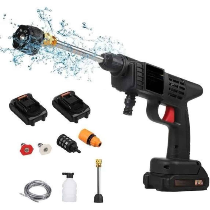 KESGİN MARKET ® Bahçe Sulama Tabancası Makinesi Yüksek Basınçlı Akülü Yıkama Makinesi