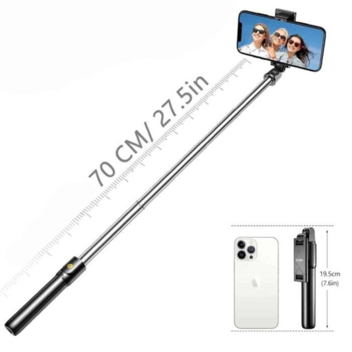 KESGİN MARKET ® Cep Telefonu Tripod Standı Manyetik Selfie Sopa Bluetooth Uzaktan Kumandalı