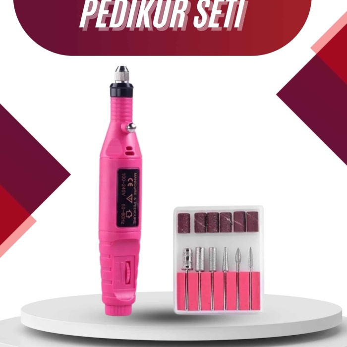 KESGİN MARKET ® Elektrikli Profesyonel Manikür Pedikür Seti Değiştirilebilir Başlık Seçeneği