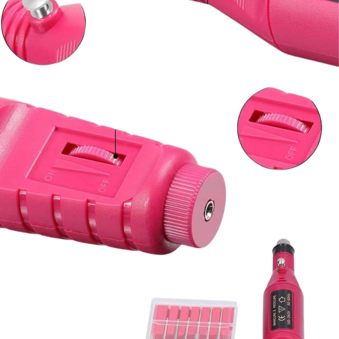 KESGİN MARKET ® Elektrikli Profesyonel Manikür Pedikür Seti Değiştirilebilir Başlık Seçeneği