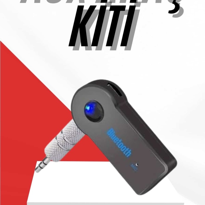 KESGİN MARKET ® Tüm Cihazlara Uyumlu Bluetooth Aux Araç Kiti Siyah