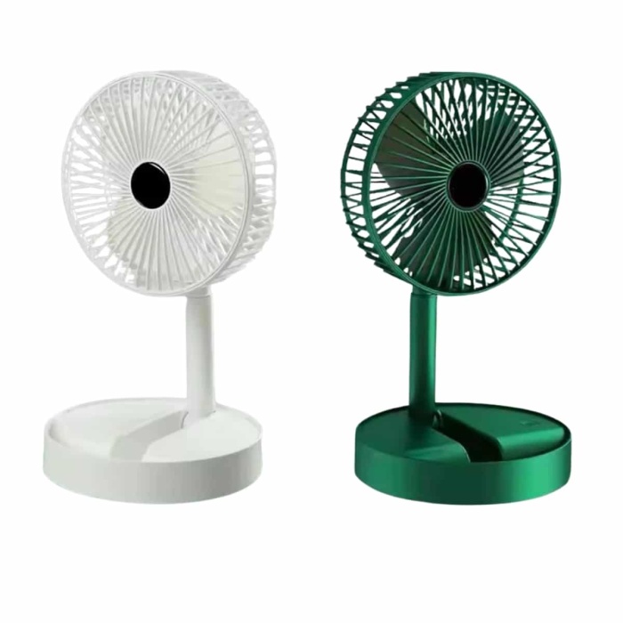 KESGİN MARKET ® Katlanabilir Teleskopik Şarjlı Fan Masaüstü Soğutucu Vantilatör