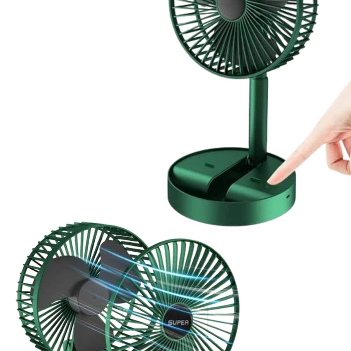KESGİN MARKET ® Katlanabilir Teleskopik Şarjlı Fan Masaüstü Soğutucu Vantilatör