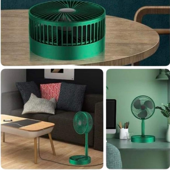 KESGİN MARKET ® Katlanabilir Teleskopik Şarjlı Fan Masaüstü Soğutucu Vantilatör