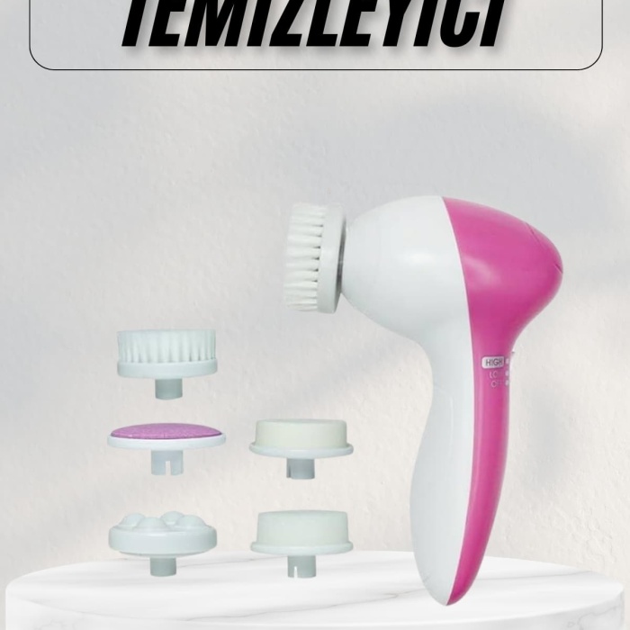 KESGİN MARKET ® Cilt Temizleme ve Masaj Aleti 5 Başlıklı Akne ve Sivilce Önleyici