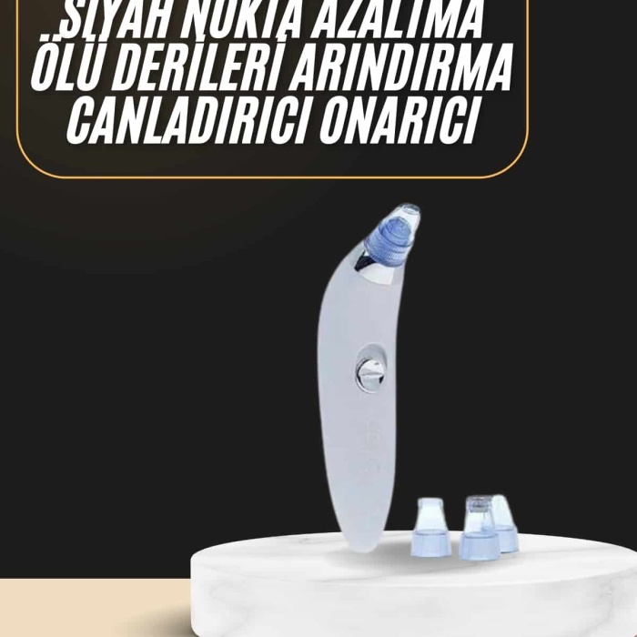 KESGİN MARKET ® Siyah Nokta Temizleme Cihazı 4 Başlıklı Vakumlu Pilli Ölü Deri Arındırma