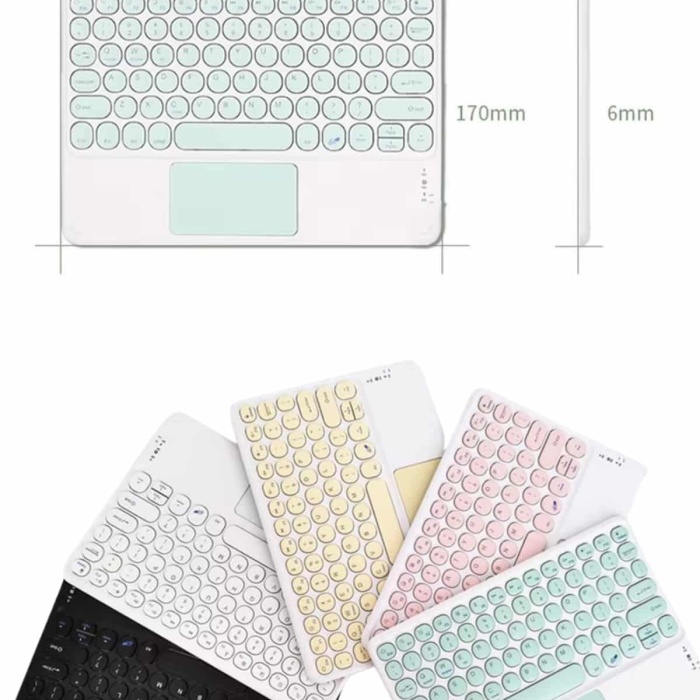 KESGİN MARKET ® Android ve İOS Uyumlu Bluetooth Klavye Touchpad Slim Kablosuz Wifi Q Klavye