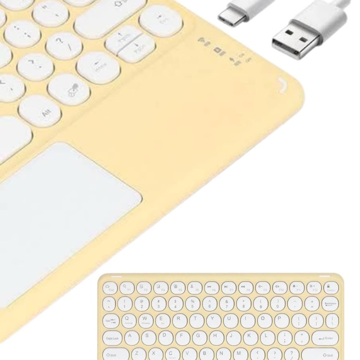 KESGİN MARKET ® Touchpad Uyumlu Bluetooth Klavye Slim Kablosuz Wifi Q Klavye