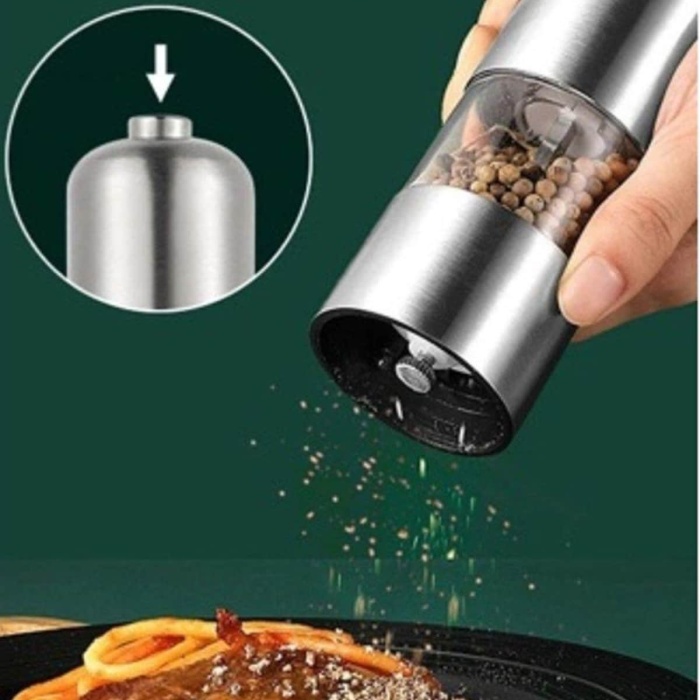 KESGİN MARKET ® Otomatik Tuz ve Karabiber Öğütücü Baharat Öğütücü Tuz Karabiber Değirmeni