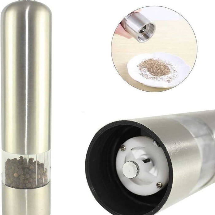KESGİN MARKET ® Baharat Öğütücü Otomatik Ayarlanabilir Tuz Karabiber Baharat Değirmeni