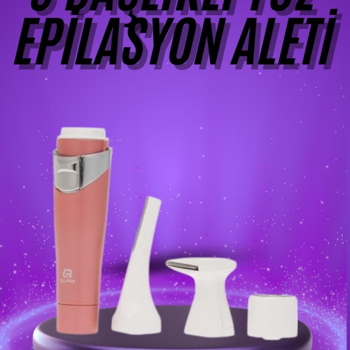 KESGİN MARKET ® Tüm Cilt Tipleri Için 3 Başlıklı Yüz Çene Kıl Tüy Alma Tüm Cilt Tiplerine Uygun