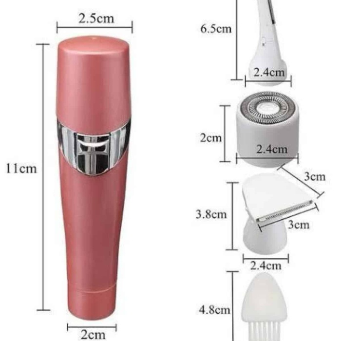 KESGİN MARKET ® Yüz, Kaş ve Tüm Vücut Epilasyon Aleti3 Başlıklı Epilatör Tüm Cilt Tiplerine Uygun
