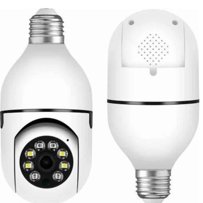 KESGİN MARKET ® Akıllı Kamera Wifi Kamera Duylu Ampul Görünümlü 360 Derece Dönebilen Ev Kamerası