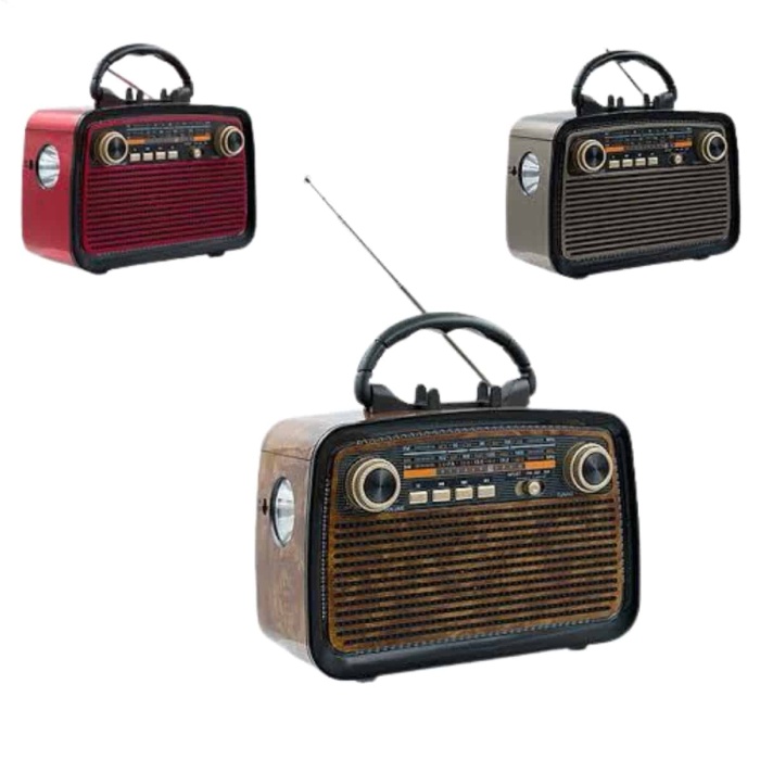 KESGİN MARKET ® Eskitme Nostalji Tasarımlı Bluetoothlu Nostalji Radyo Ahşap Nostaljik Görünümlü