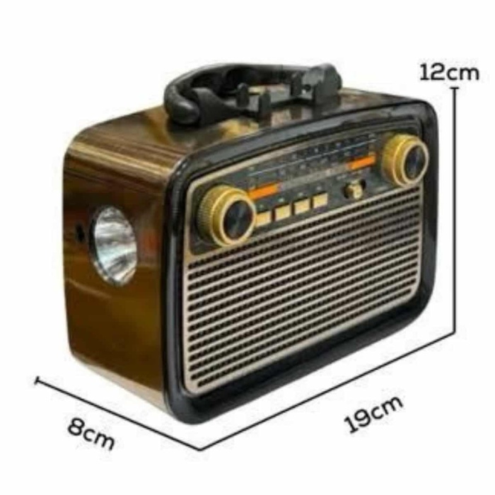 KESGİN MARKET ® Nostaljik Radyo Bluetooth Bağlantılı Müzik Kutusu Ahşap