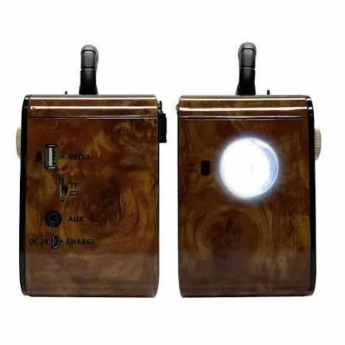 KESGİN MARKET ® Nostaljik Radyo Bluetooth Bağlantılı Müzik Kutusu Ahşap