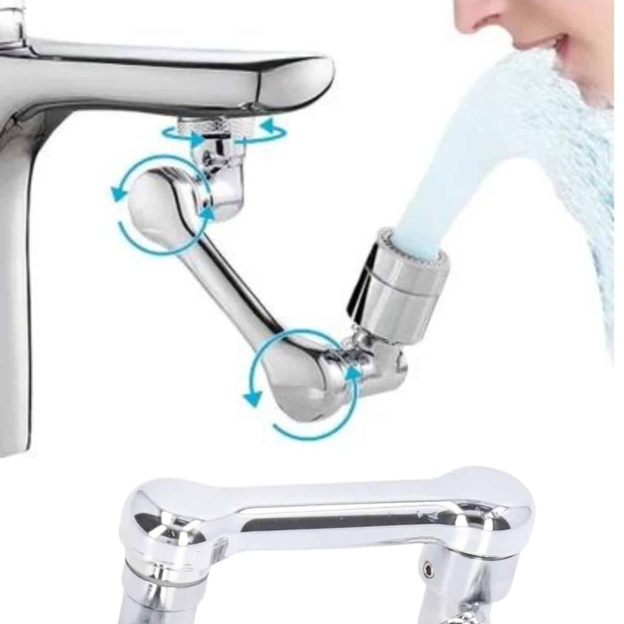 KESGİN MARKET ® Dönebilen Musluk Başlığı Akrobat Mutfak Banyo Musluk Ucu Başlığı Oynar Başlıklı