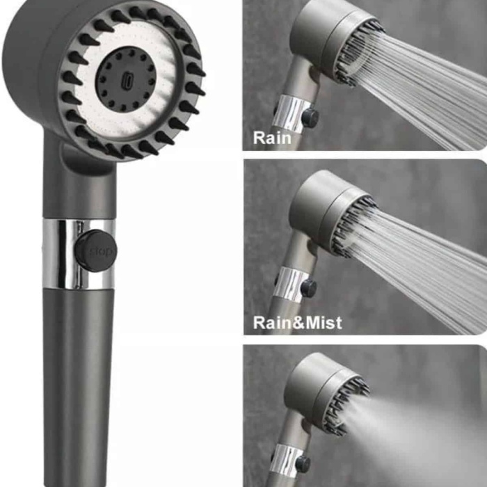 KESGİN MARKET ® Masaj Etkili Turbolu Çok Fonksiyonlu Filtreli Duş Başlığı Yeni Nesil