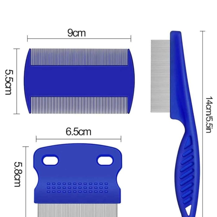 KESGİN MARKET ® Evcil Hayvan Bit Tarağı Seti Paslanmaz Çelik Bıçaklı 4lü Set