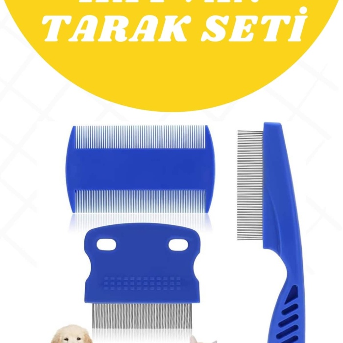 KESGİN MARKET ® Evcil Hayvan Tarak Seti 4lü Bit Tarağı Ked Köpek Tüyüne Uygun