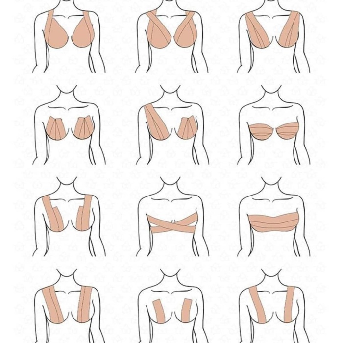 KESGİN MARKET ® Toparlayıcı ve Şekillendirici Göğüs Bandı Tere ve Suya Dayanıklı Hassas Ciltlere Uygun