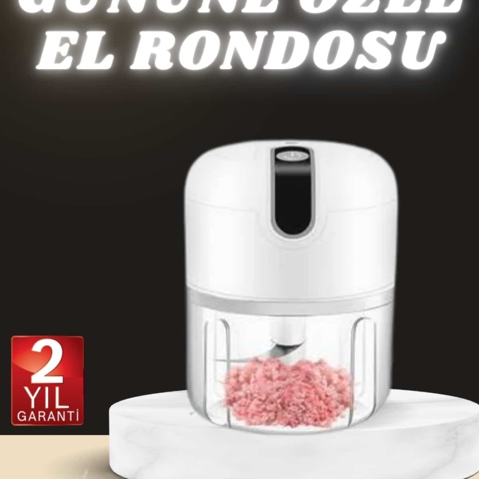 KESGİN MARKET ® Anneler Gününe Özel Hediye El Rondosu Doğrayıcı Şarjlı Taşınabilir