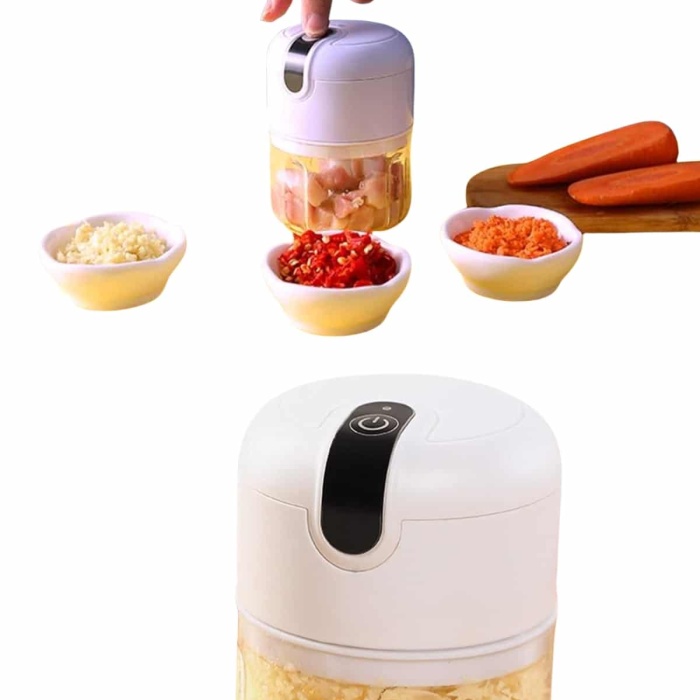 KESGİN MARKET ® Anneler Gününe Özel Hediye El Rondosu Doğrayıcı Şarjlı Taşınabilir