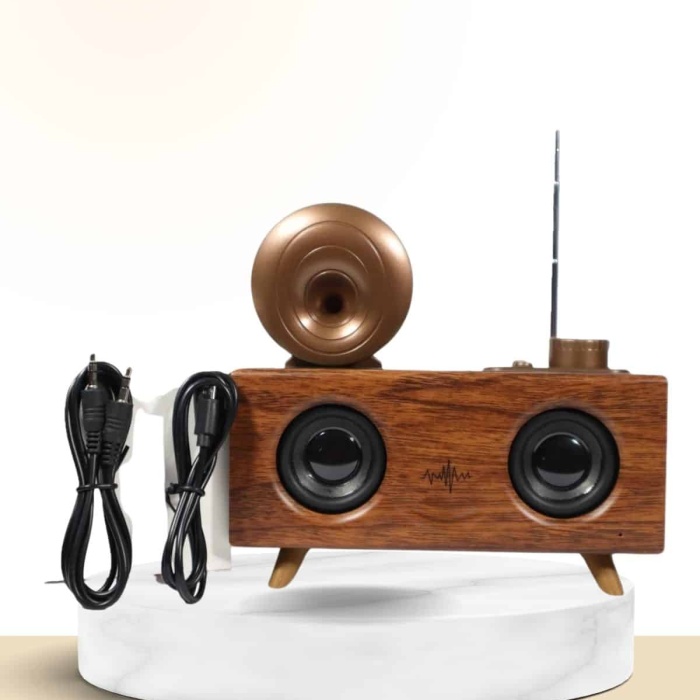KESGİN MARKET ® Nostaljik Radyo Bluetooth Bağlantılı Şarjlı Yüksek Ses Kaliteli