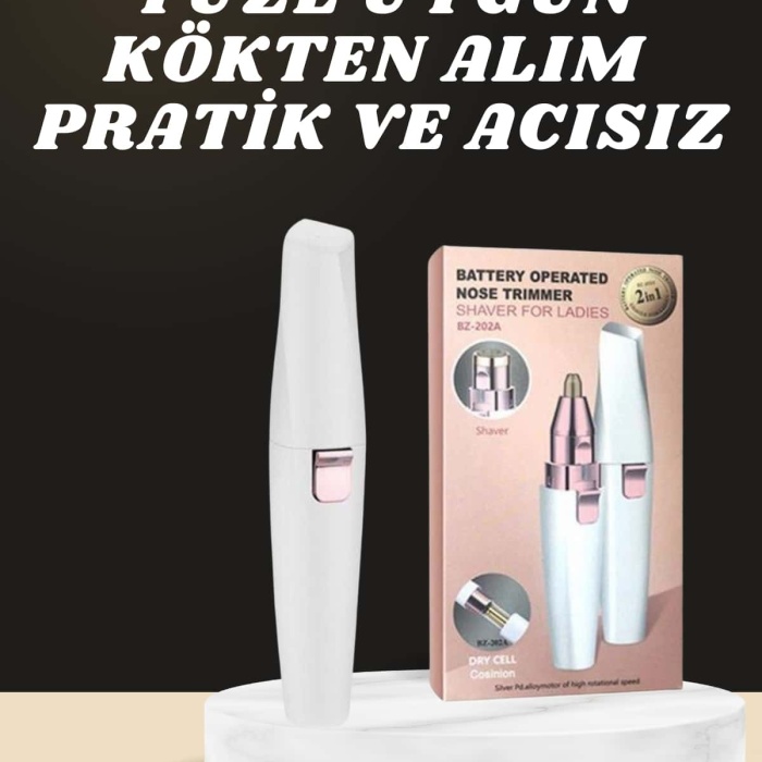 KESGİN MARKET ® Kulak Burun ve Yüz Epilasyon Aleti ve Yüz Masaj Aleti İkili Cilt Bakım Seti